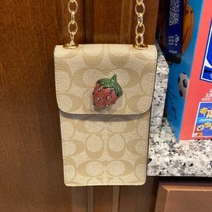 Coach cross body cellphone case/wallet